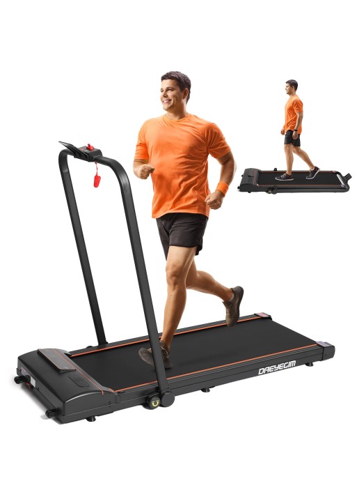 DAEYEGIM Treadmill-Walking Pad-Under Desk Treadmill-2 in 1 Folding Treadmill-Treadmills for Home-Black Orange #403