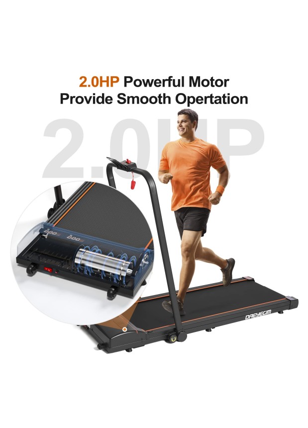 DAEYEGIM Treadmill-Walking Pad-Under Desk Treadmill-2 in 1 Folding Treadmill-Treadmills for Home-Black Orange #403