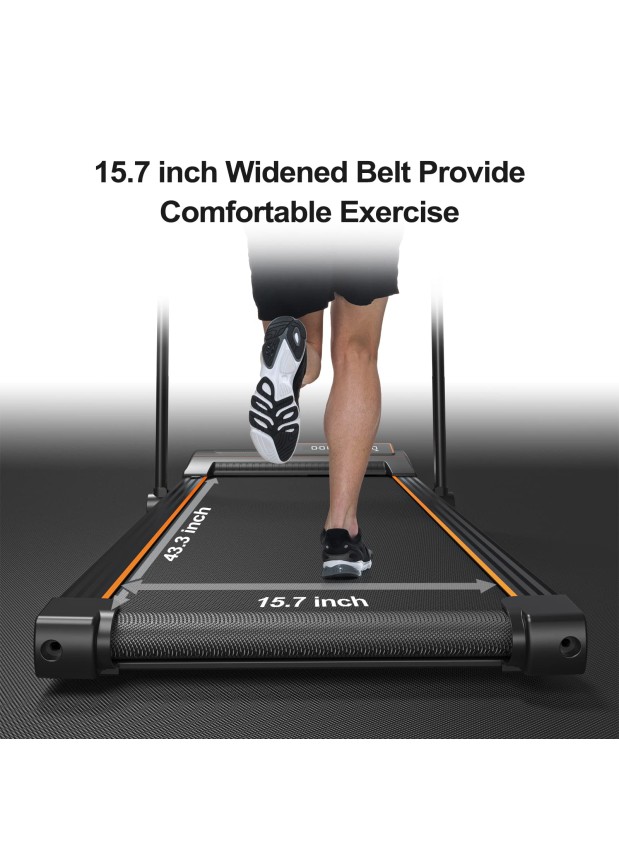 DAEYEGIM Treadmill-Walking Pad-Under Desk Treadmill-2 in 1 Folding Treadmill-Treadmills for Home-Black Orange #403