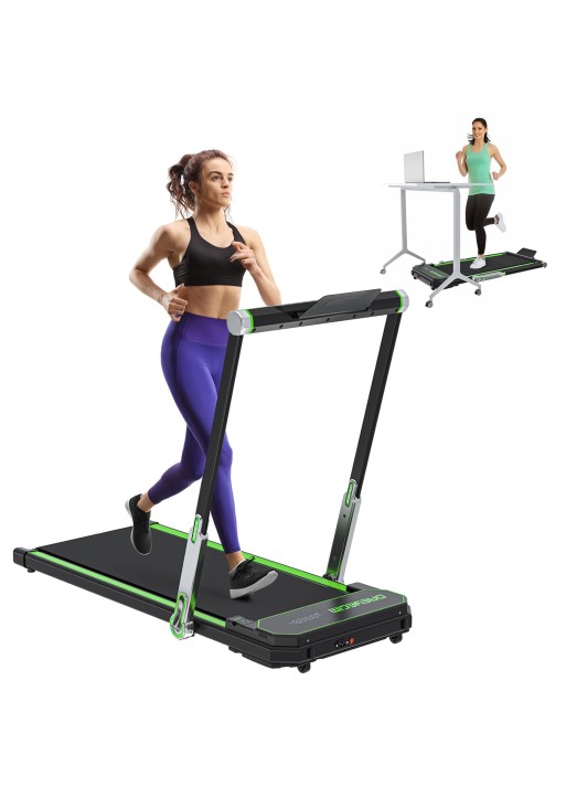 DAEYEGIM Treadmill-Walking Pad-Under Desk Treadmill-2 in 1 Folding Treadmill-Treadmills for Home-Black Green # S500  