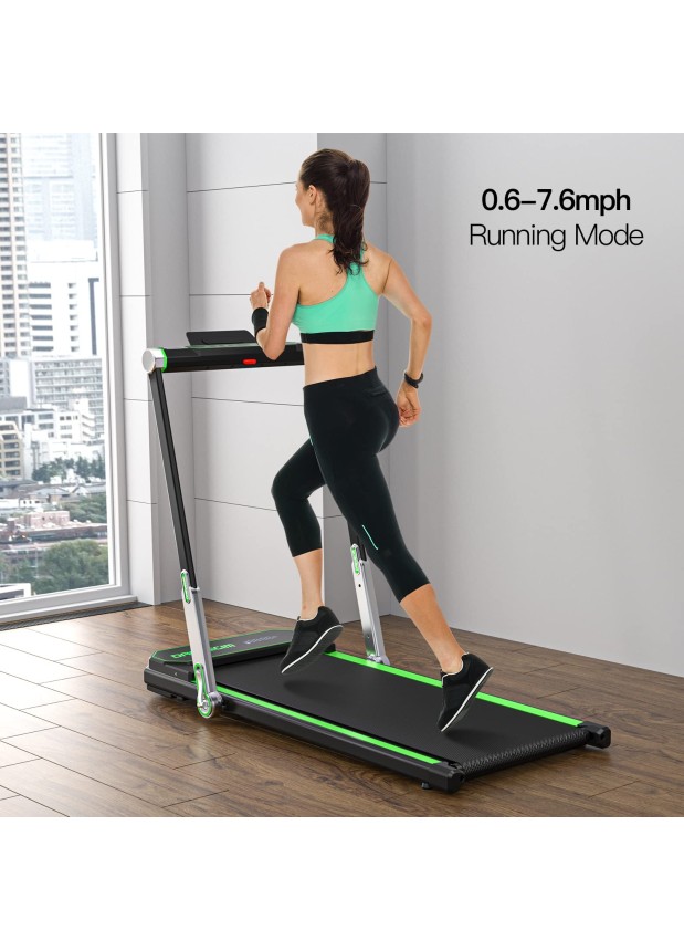 DAEYEGIM Treadmill-Walking Pad-Under Desk Treadmill-2 in 1 Folding Treadmill-Treadmills for Home-Black Green # S500 